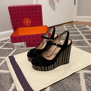 Black platform heels TORY BURCH